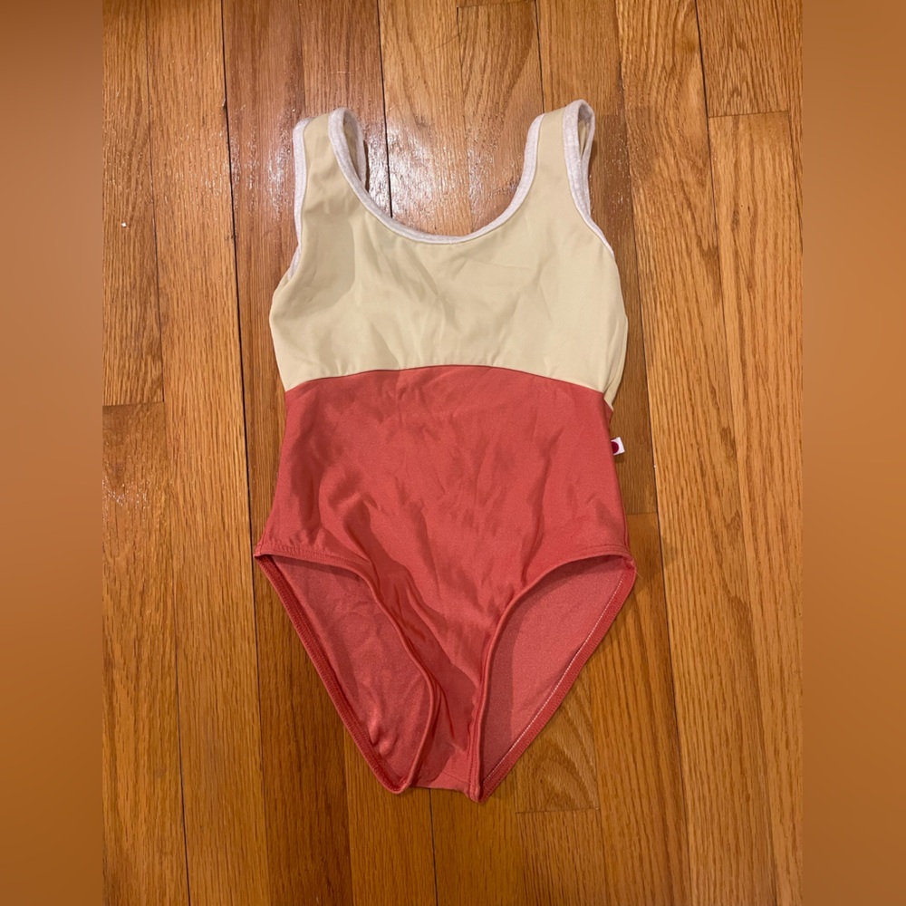 Yumiko Leotard Kids Anna Duo with Velvet trim Fully Front  Lined Size 12 HC